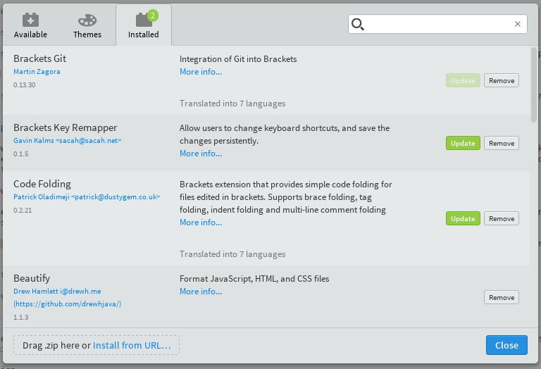 Extension manager